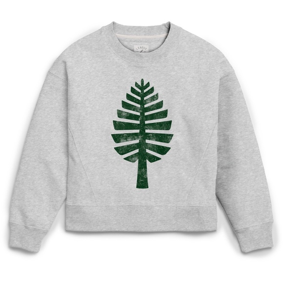 League Tops - Dartmouth Lone Pine Women's Boxy Grey Crew Sweatshirt | Medium